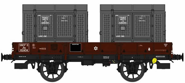REE Modeles WB-416 - PLAT Wagon OCEM 19 OCEM A2B with label